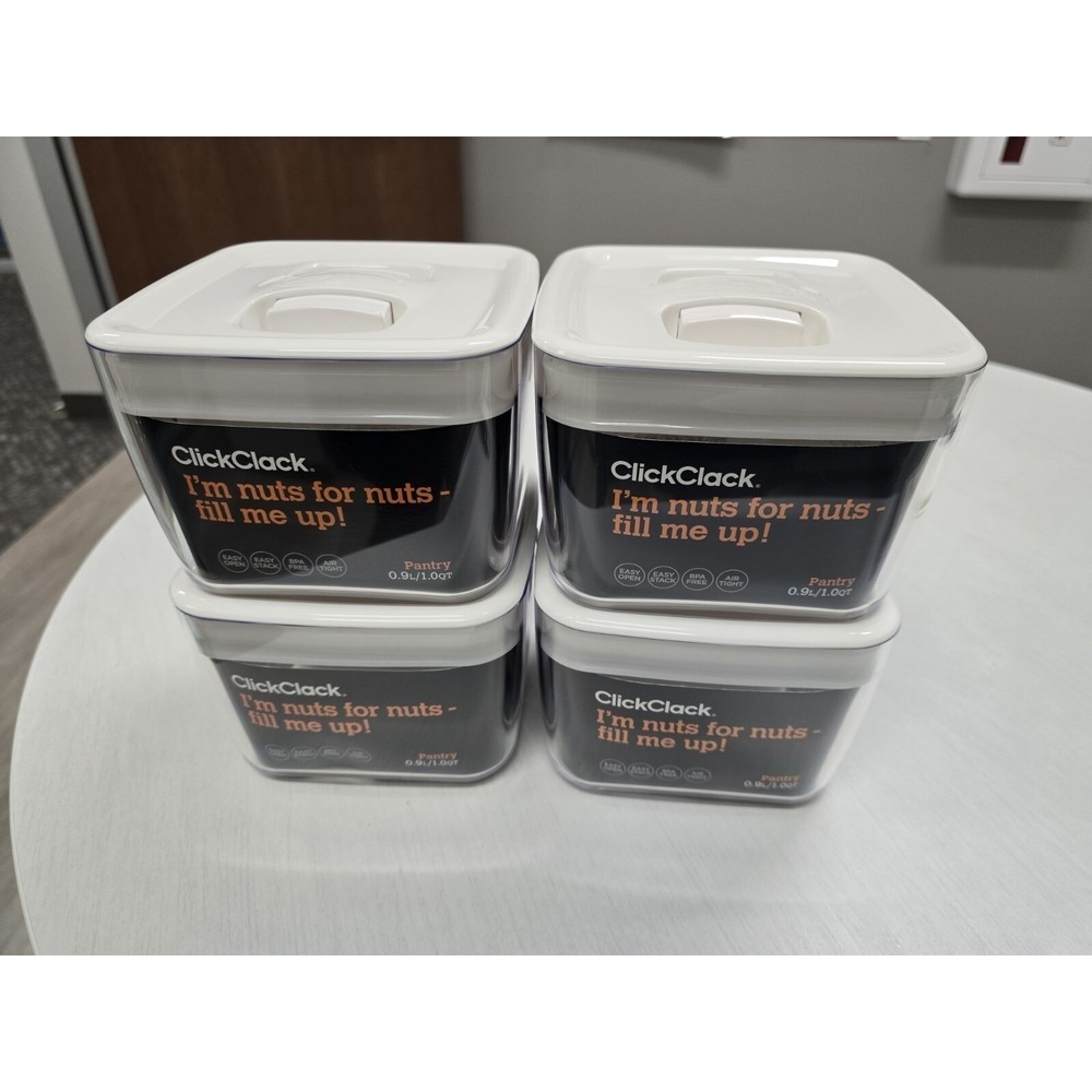ClickClack Pantry Food Storage‎ Container Airtight BPA Free Stackable 0.9L 1QT